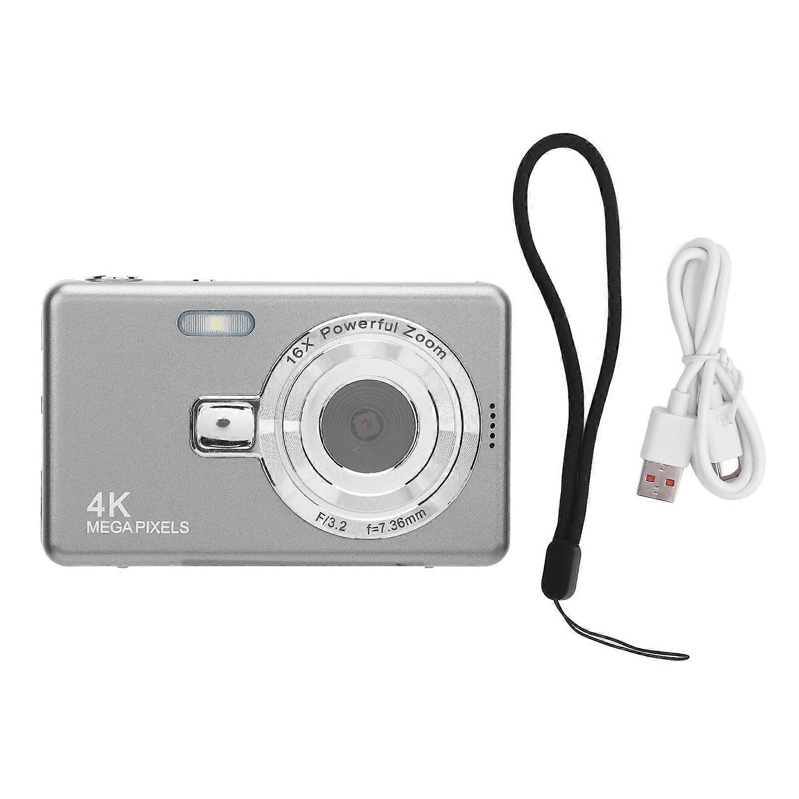 Digital Camera 2.4inch High Resolution 16x Zoom Portable Compact Camera for Travel No Memory Card