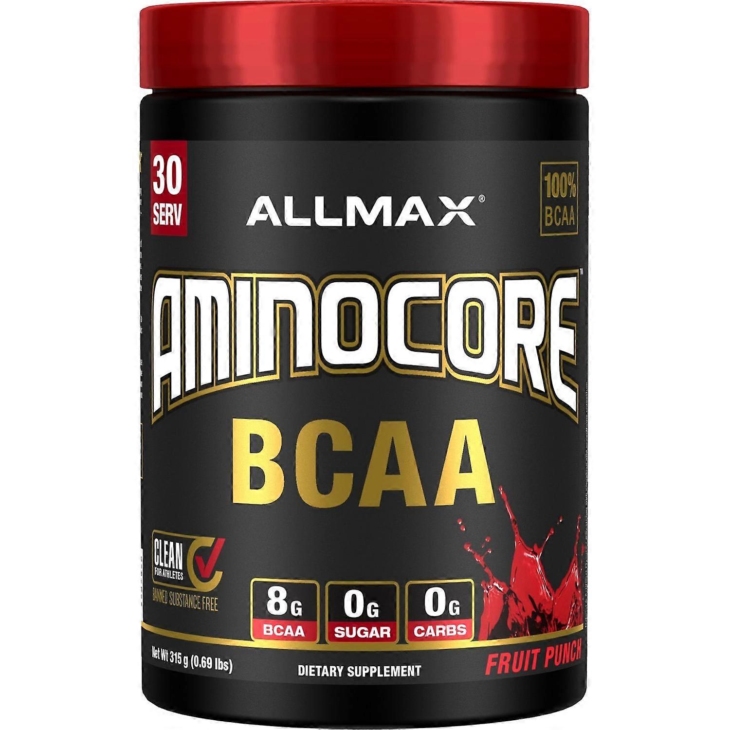 ALLMAX Nutrition, AMINOCORE BCAA, Fruit Punch, 0.69 lbs (315 g)