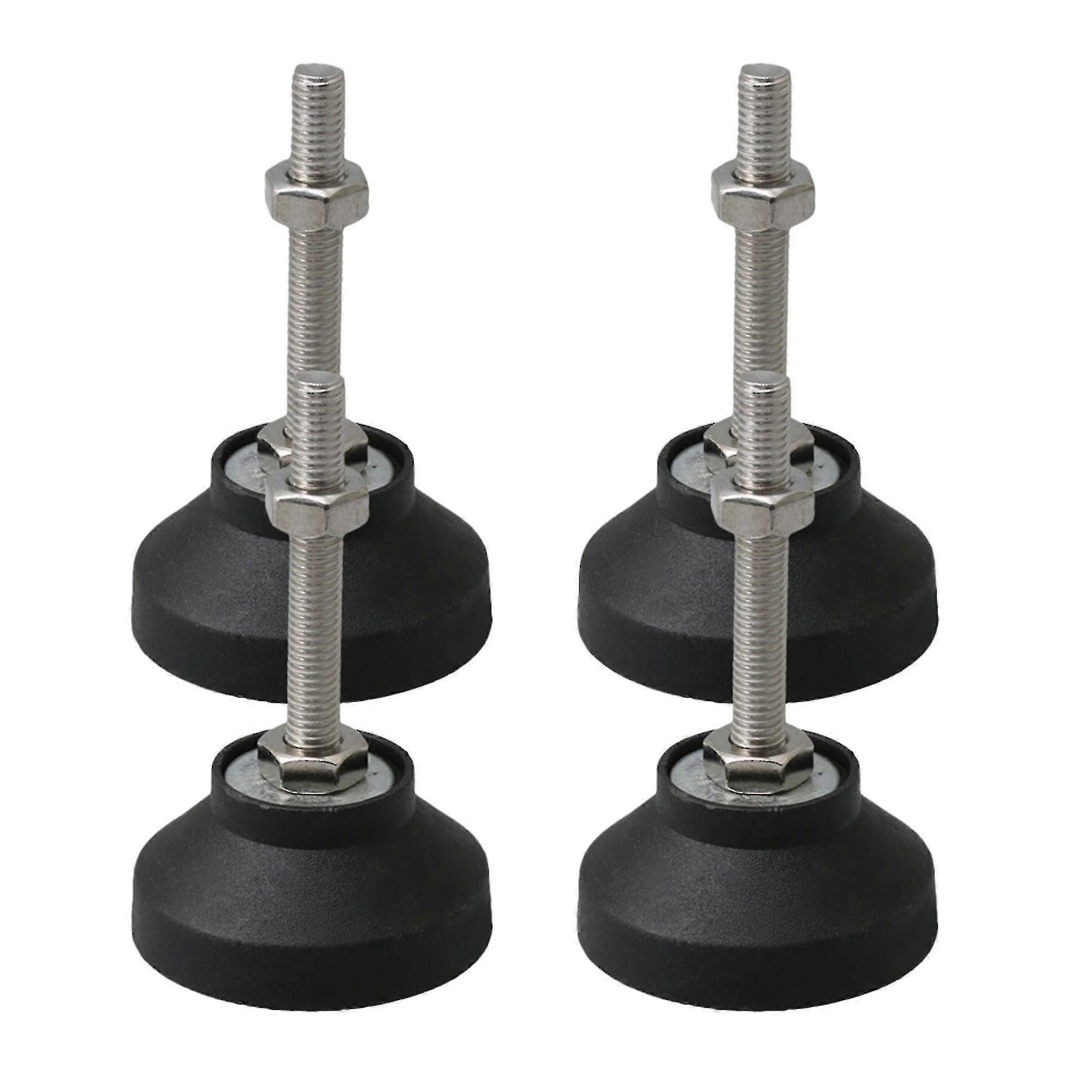 4pcs 50mm直径調節可能な足のねじ付き家具グライドパッドM8 X 53mm