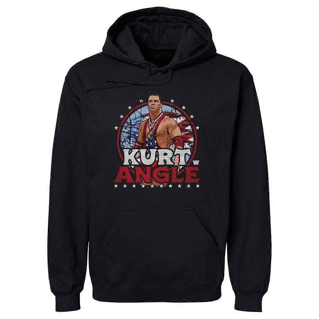 Moletom com capuz unissex para adultos, estampado com estrelas e listras Kurt Angle, da WWE, ROCKINSTONE