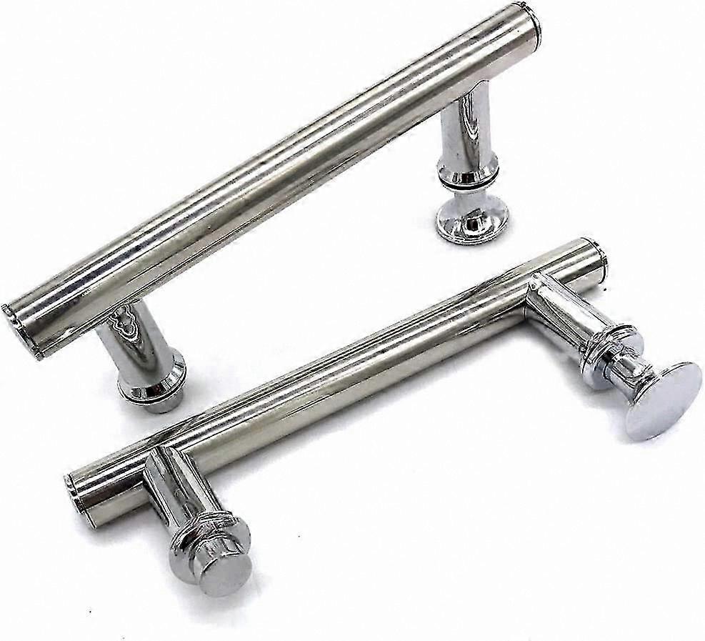 145mm Chrome ABS Shower Handle, 2-Pack Hole-to-Hole Design