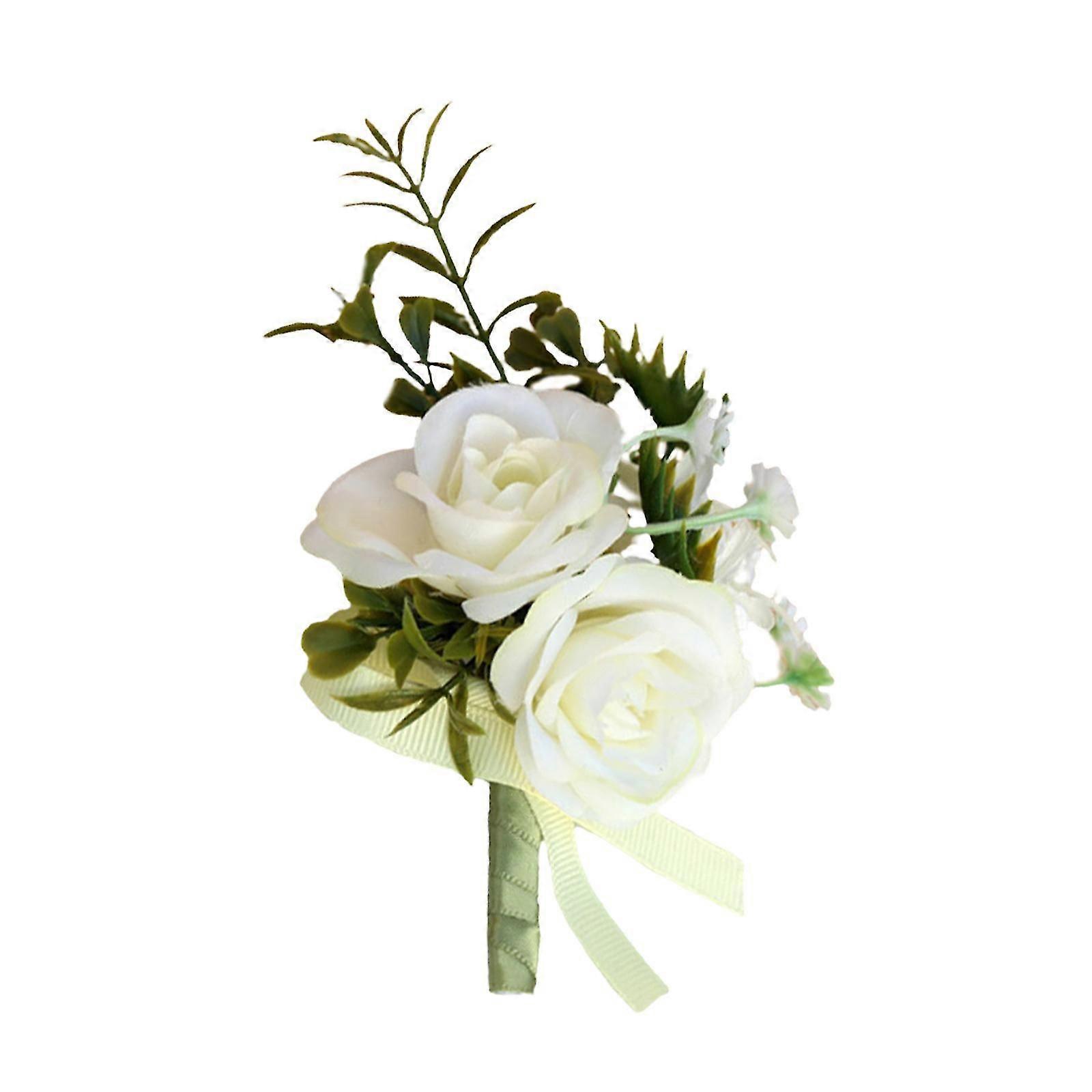 ורד מלאכותי corsage חתן חתן חתונה זר פרח boutonniere סיכה