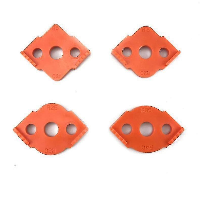 4pcs Holzbearbeitung Router Eckradius Vorlagen Jig R5 zu R40 Routing Gebogene Ecken Fräsen Zirkul