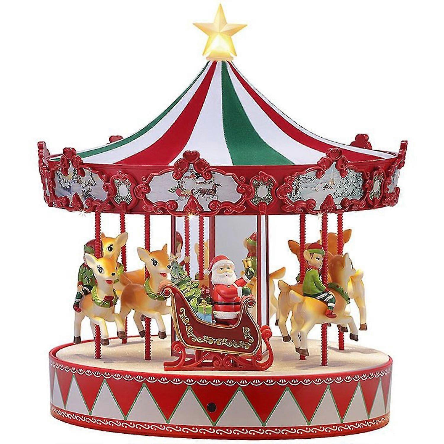 Mr. Christmas Carousel Christmas Decoration with LED and Music 2024