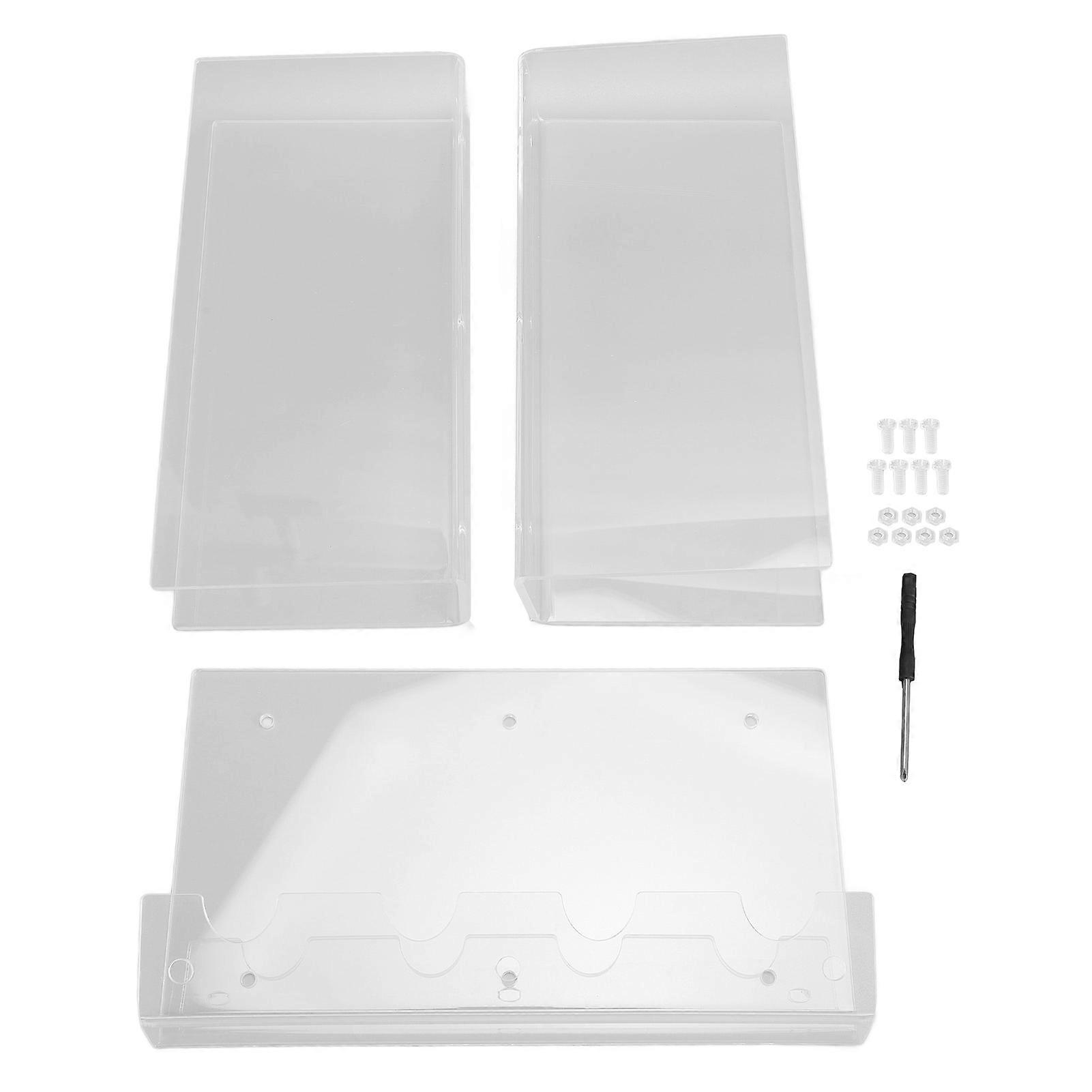 3 Tier Acrylic Keyboard Mouse Storage Rack Transparent Holder Stand for Desktop