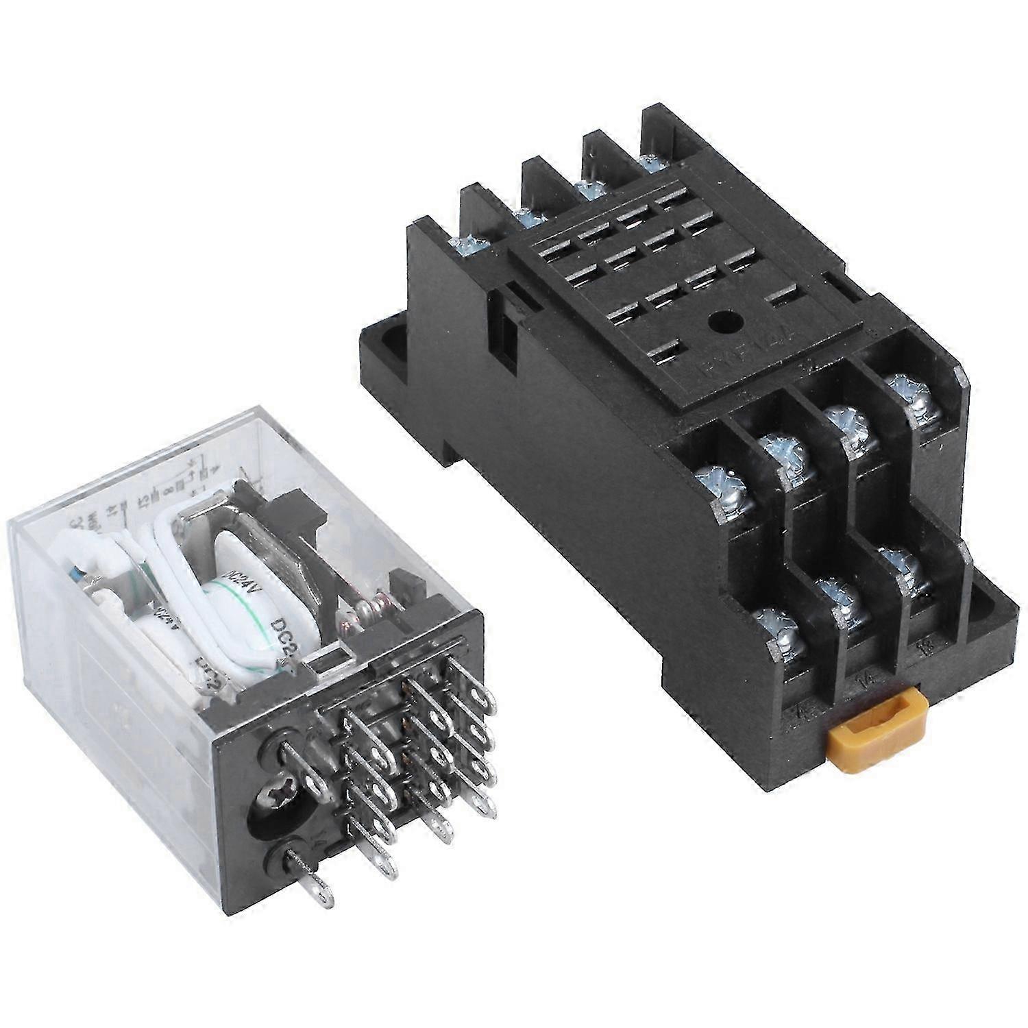 DC 24Vコイルのボルト4PDT 14 Pinの末端の電磁石リレーHH54P