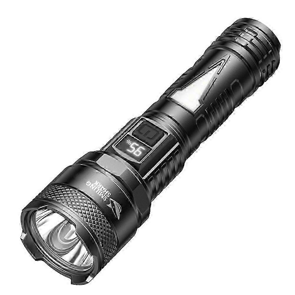 25-26 Super Bright Powerful LED Flashlight Rechargeable Led Flashlight W/ Side Lights