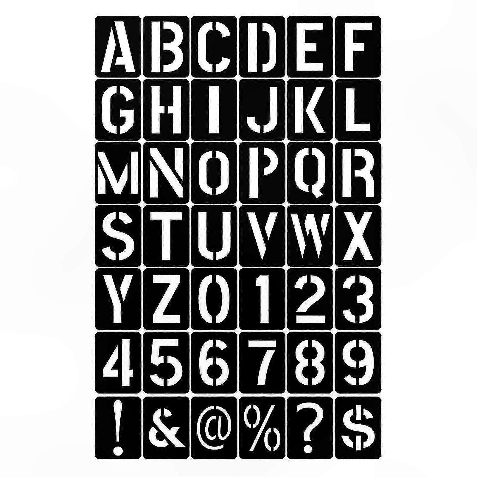 Reusable Eco-Friendly Stencils Set, 42-Piece Letters and Numbers for Art Crafts, Washable PP Material for Painting Projects