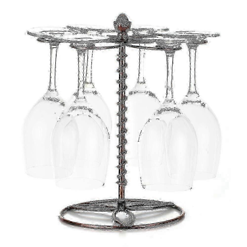 Wine Glass Rack, Red Wine Glass Drying Rack, Glass Rack 6 Wine Glass Stemware Storage Display Rack Stand (free-standing)