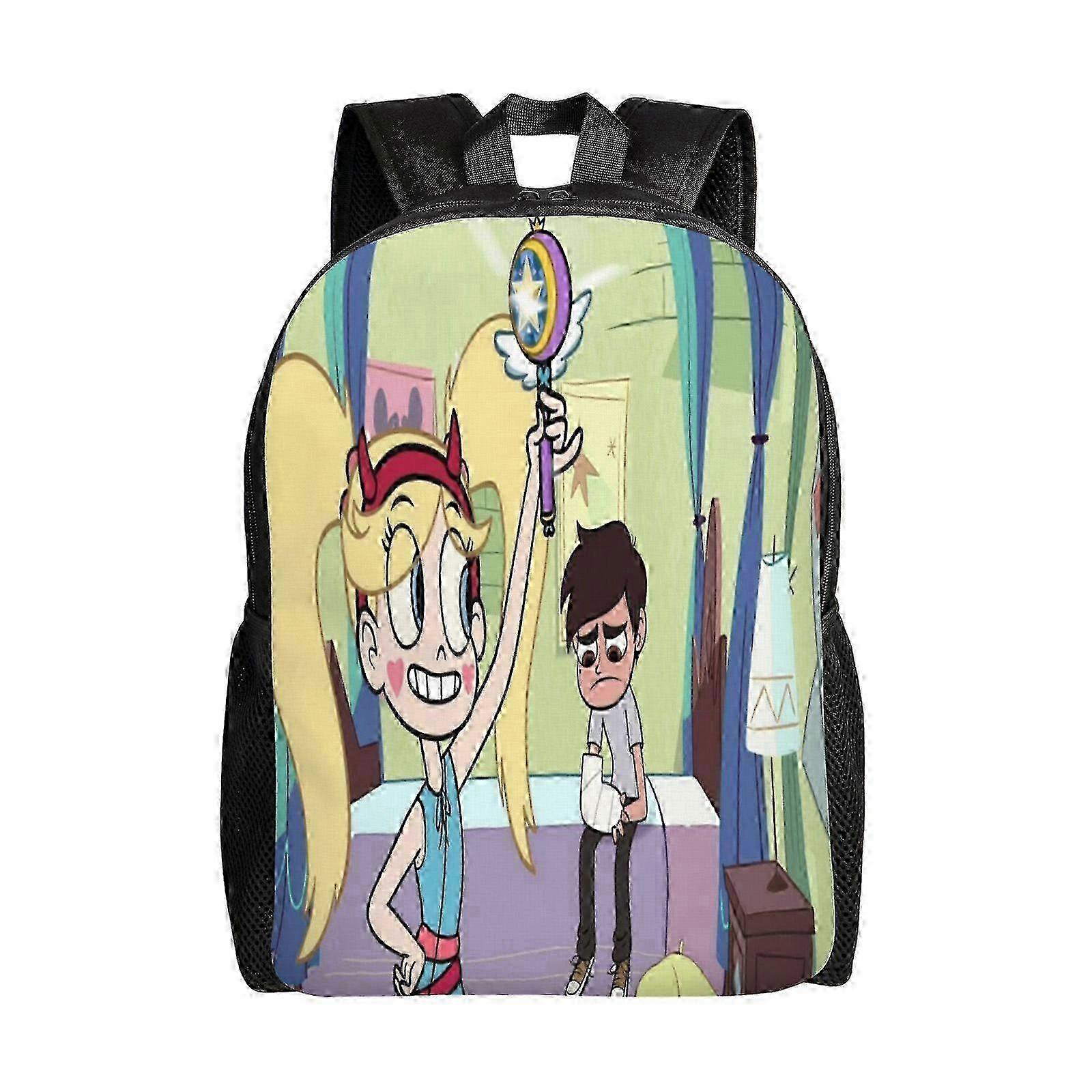 s51 Galactic Princess Adventure Backpack for Work and Travel, Stylish Daypack with PVC Bottom, Large Capacity Bag for Laptop and iPad z51