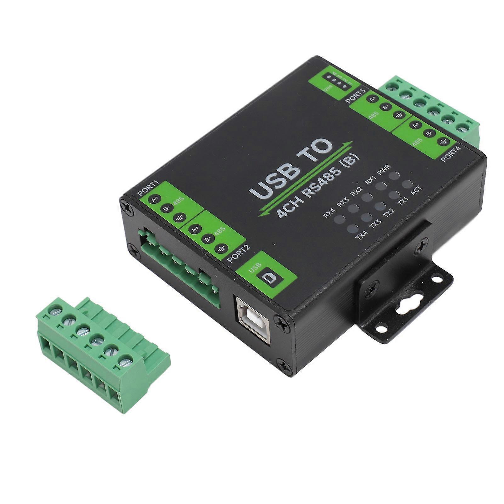 USB to RS485 Converter USB to 4CH RS485 Industrial Grade Isolated Adapter for OS X for Linux for Android for Windows 11 10 8.1 8 7 