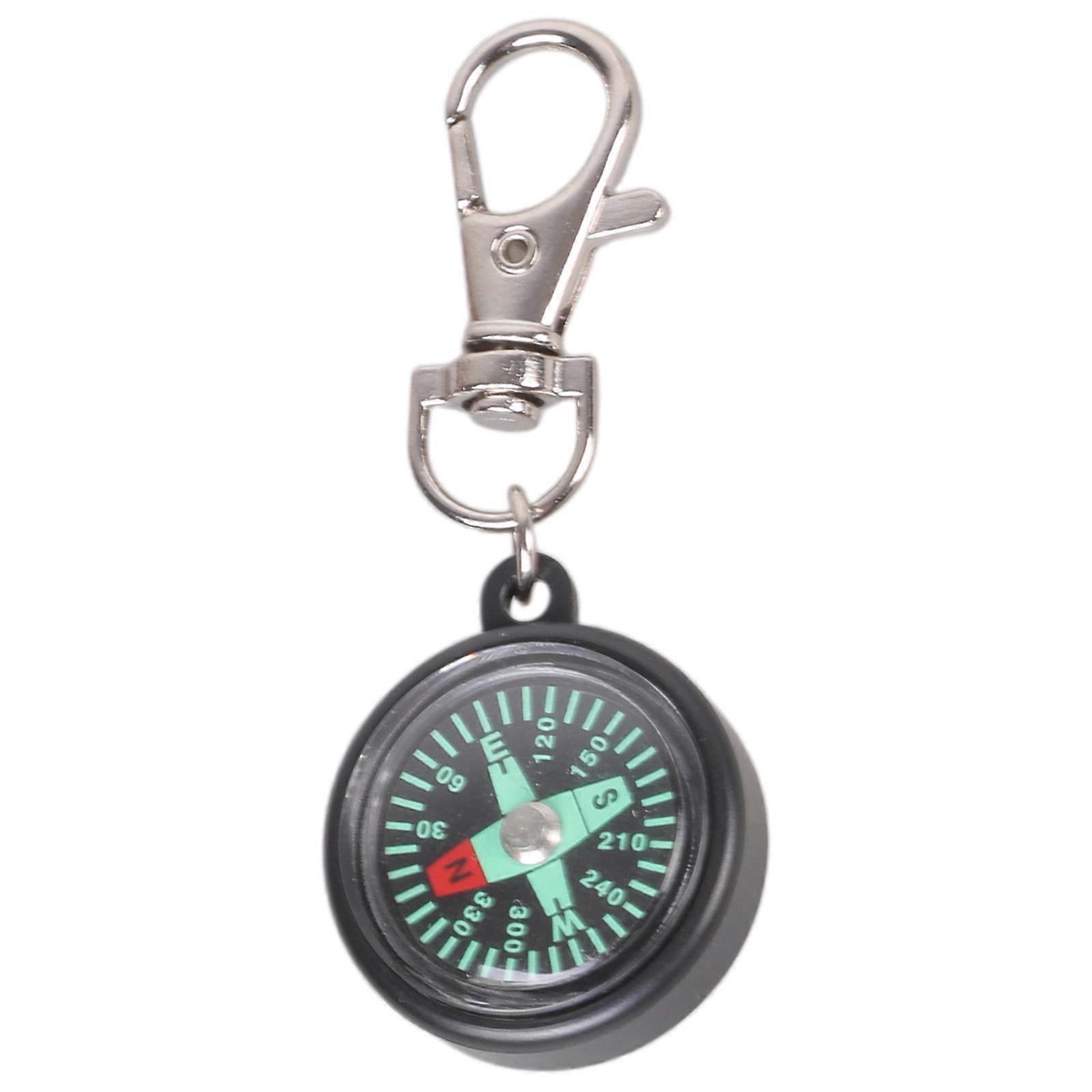 Compass Pendant Backpacking Survival Keychain Compass Portable Hiking Compass Traveling Handheld Compass with Keyring Multicolor