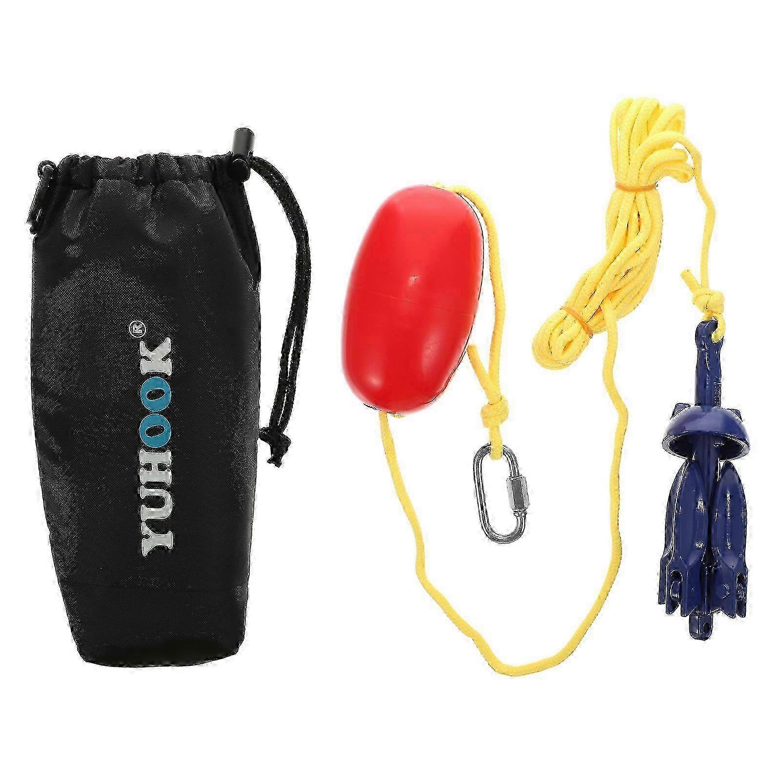 Portable Folding Anchor Kit for Canoe, Kayak & Raft -  Set of Anchor Buoy Kit