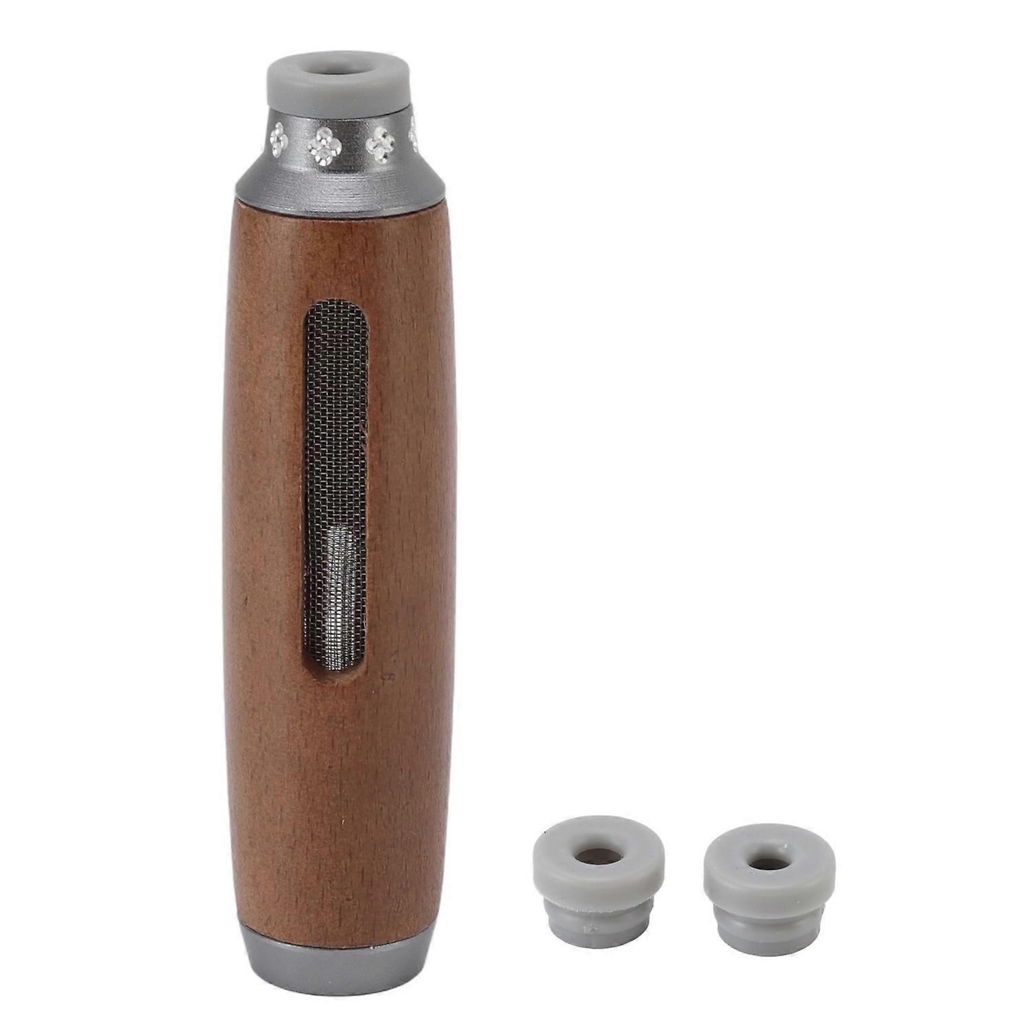 Mini Car Ashtray Walnut Wood Large Capacity Plum Blossom Pattern Portable Handheld Cigarette Ash Tra