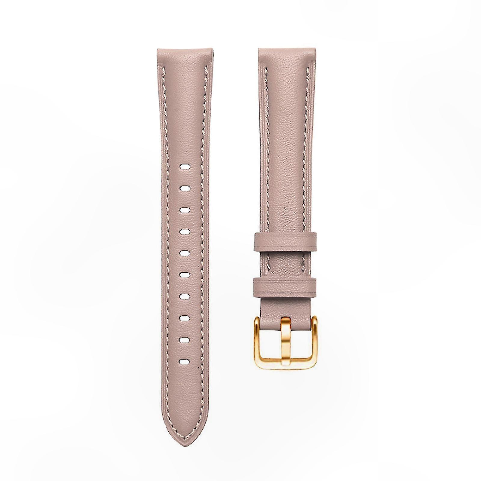 Leather Loop Strap for 16mm Fitness Tracker Sweatproof Wristband Compatible with Multiple Smartwatches