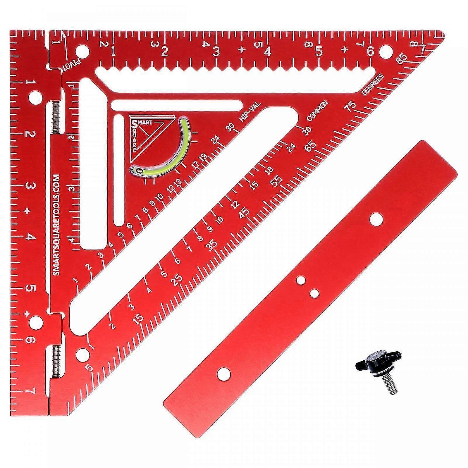 7.5" Premium Carpenter's Square with Smart Bubble - Jig Block - Precision Level Work - Repeatable Marking -GSLHL