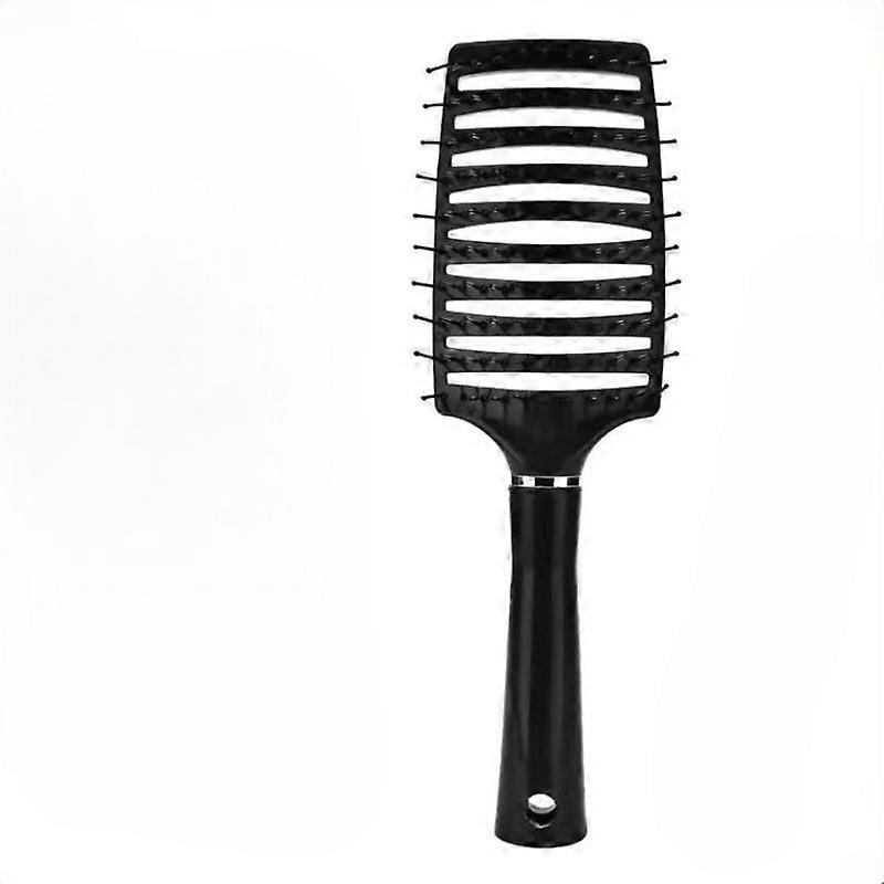 1 Pente de Massagem Elástico Rosa com Recortes Vazados para Cabelo, Escova de Massagem no Couro Cabeludo, Desembaraçador e Ferramenta para Secagem Rápida com Secador e Modelagem