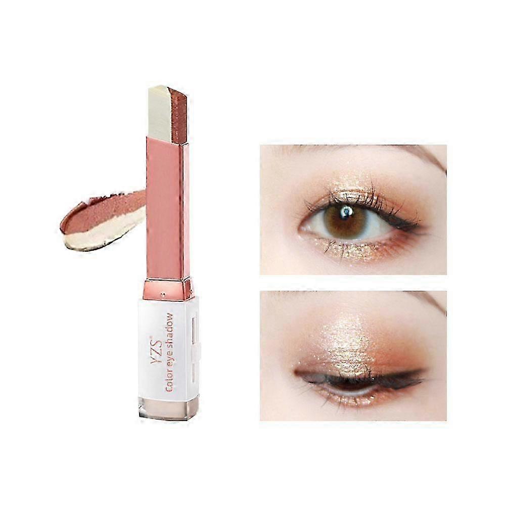 Velvet Gradient Dual-Color Eyeshadow Stick Highly Pigmented Smudge-Proof Formula for Easy Blendable Day to Night Makeup Looks