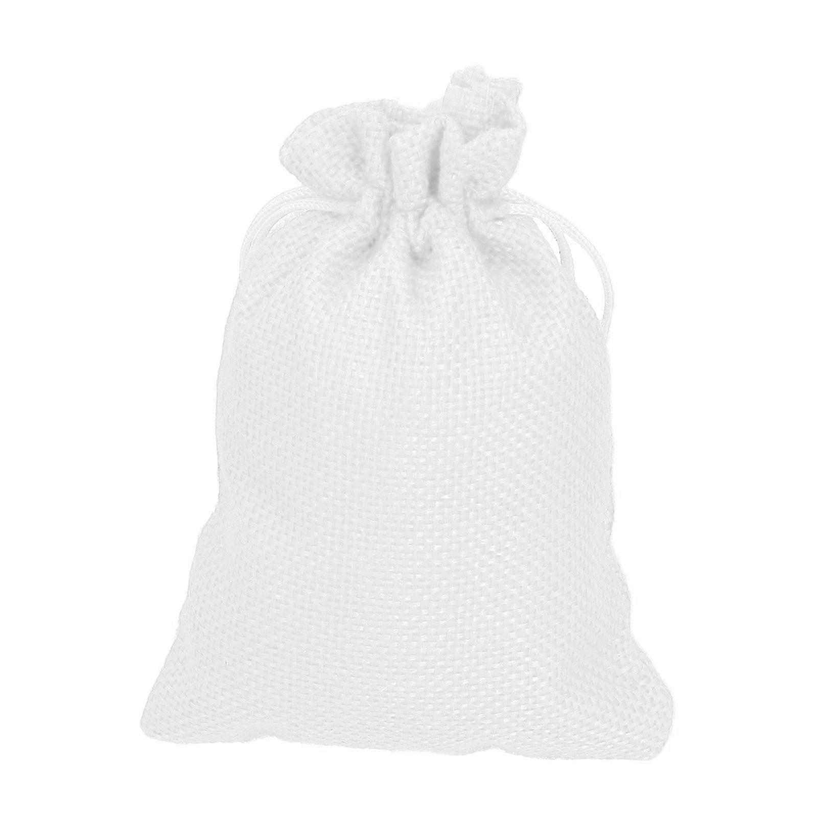 Christmas lucky draw sacks for GPB 24PCS white drawstring pouches