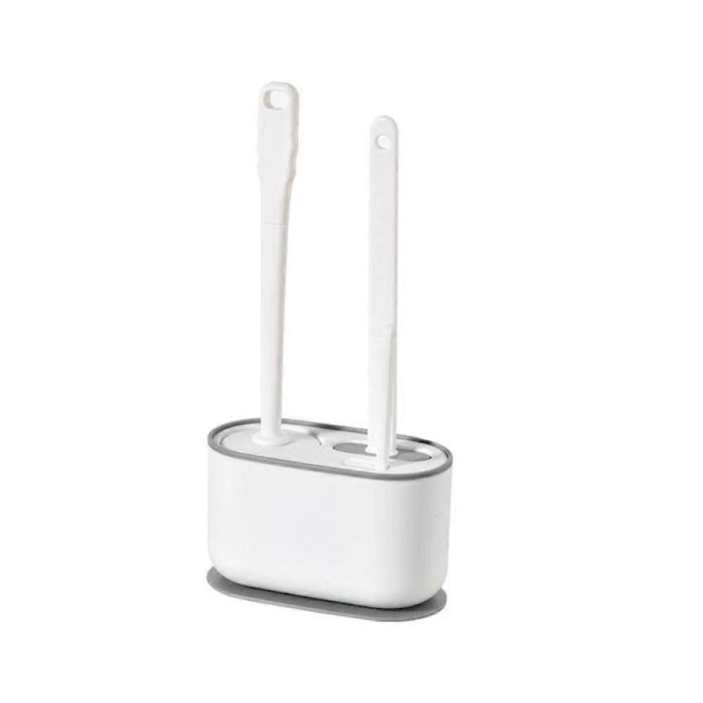 3 In 1 Silicone Toilet Brush With Holder, WC Accessories, Bathroom Tools, Punch Hanging WC Brush, Model 01