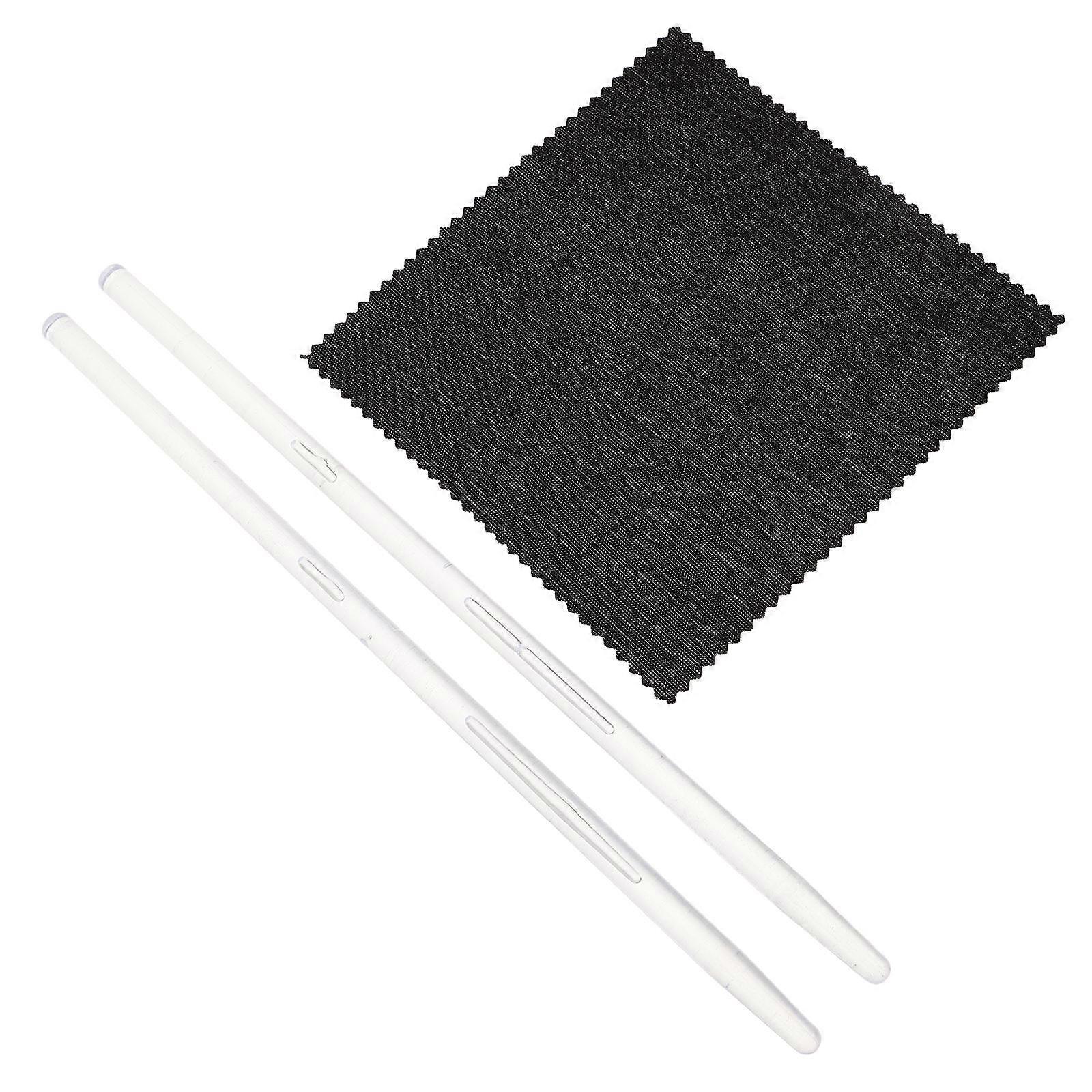 Static Electricity Learning Equipment Glass Rod and Cloth for Teaching 1Set