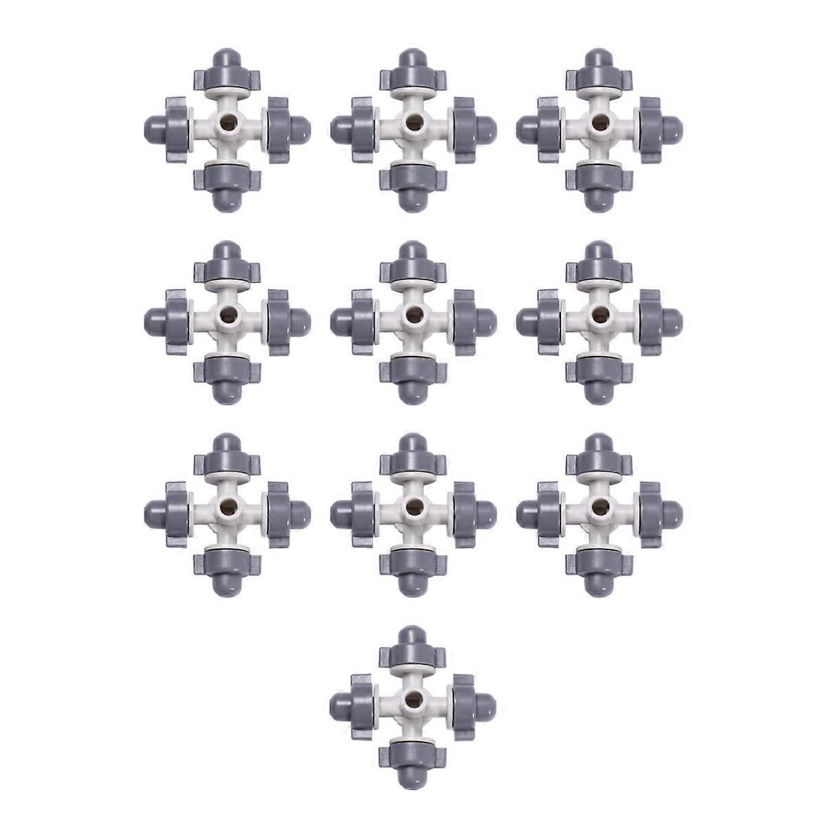 Watering Cans 10Piece Set With Brass FourWay Nozzle Inner Sprinkler Head For Garden Irrigation Drip Mist Atomizing Model 521