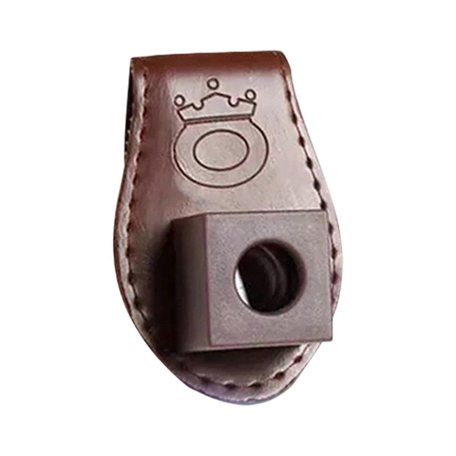 Magnetic Billiard Snooker Pool Cue Chalks Holder With Belt Clip Portable Fix Cue Chalks Bag Billiards Accessories  brown