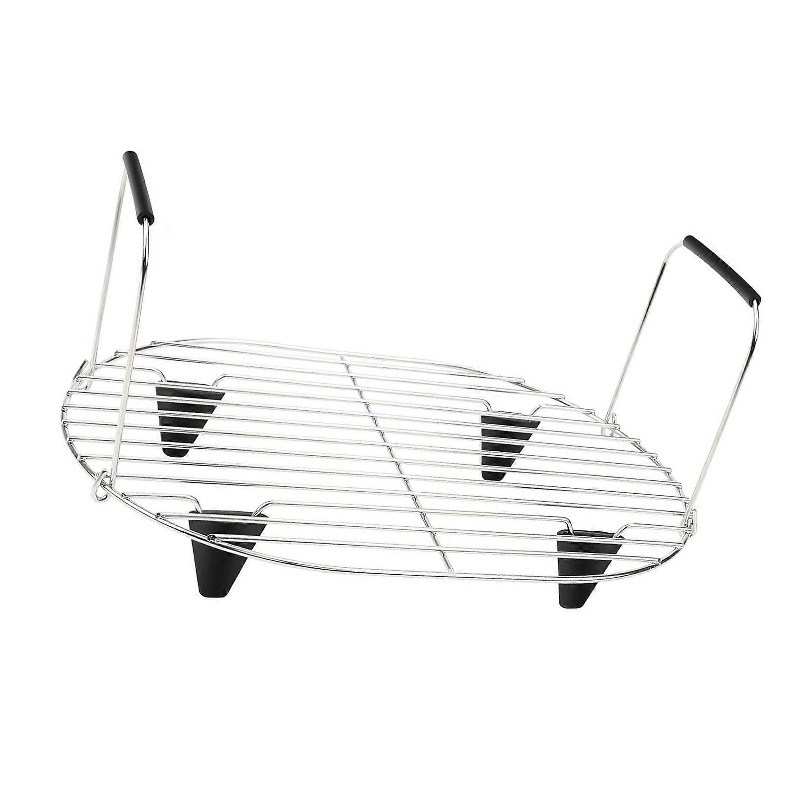 Steaming Rack Stainless Steel Grilling Stand Slow Cooker Steaming Holder Roasting Rack for 8.5 Quart MC1000 Slow Cooker Multicolor