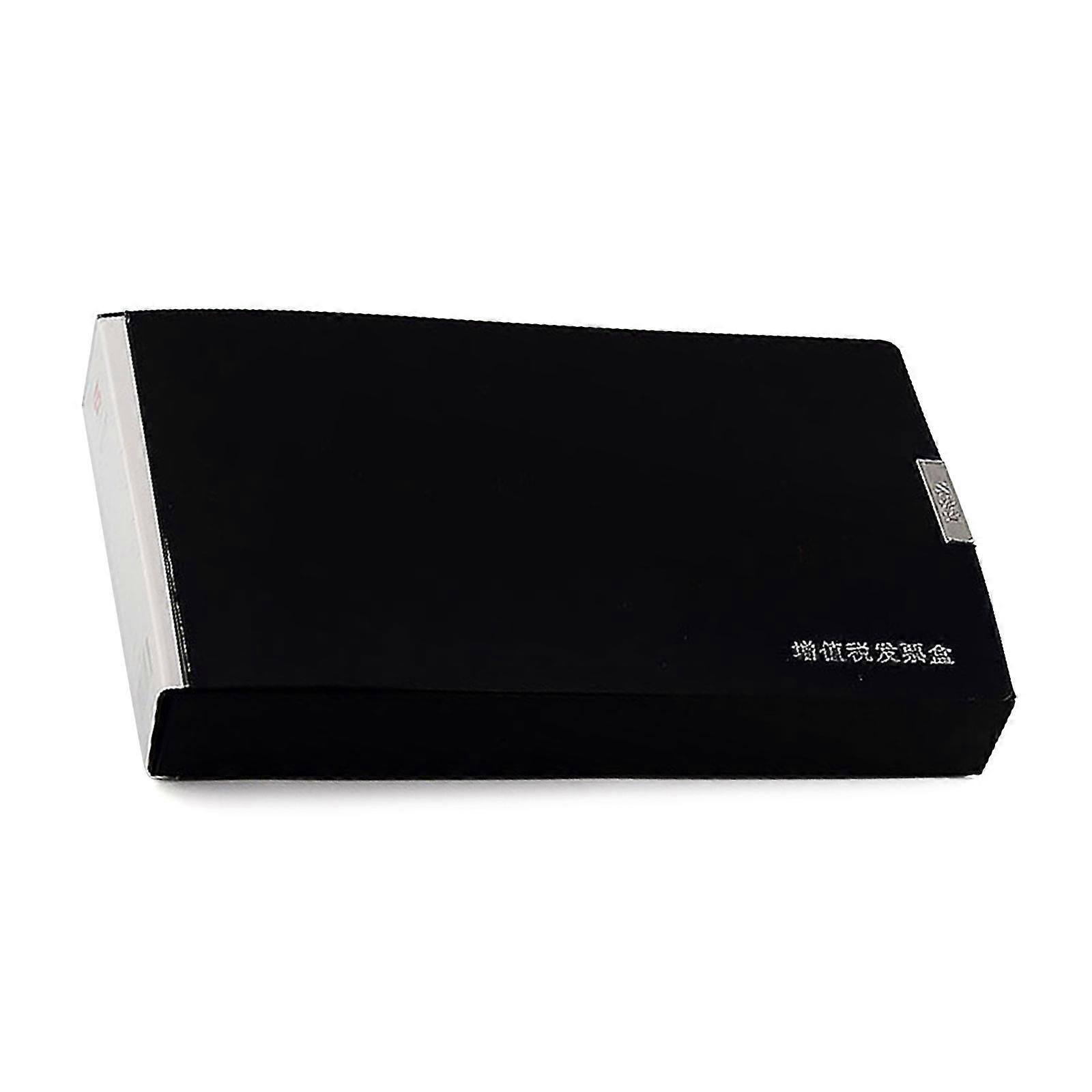 2Pieces Receipt Storage Box Hold 350 Sheets, 10x6In Small File Folder Plastic Storage Box for Store Check Bill Receipt  Black