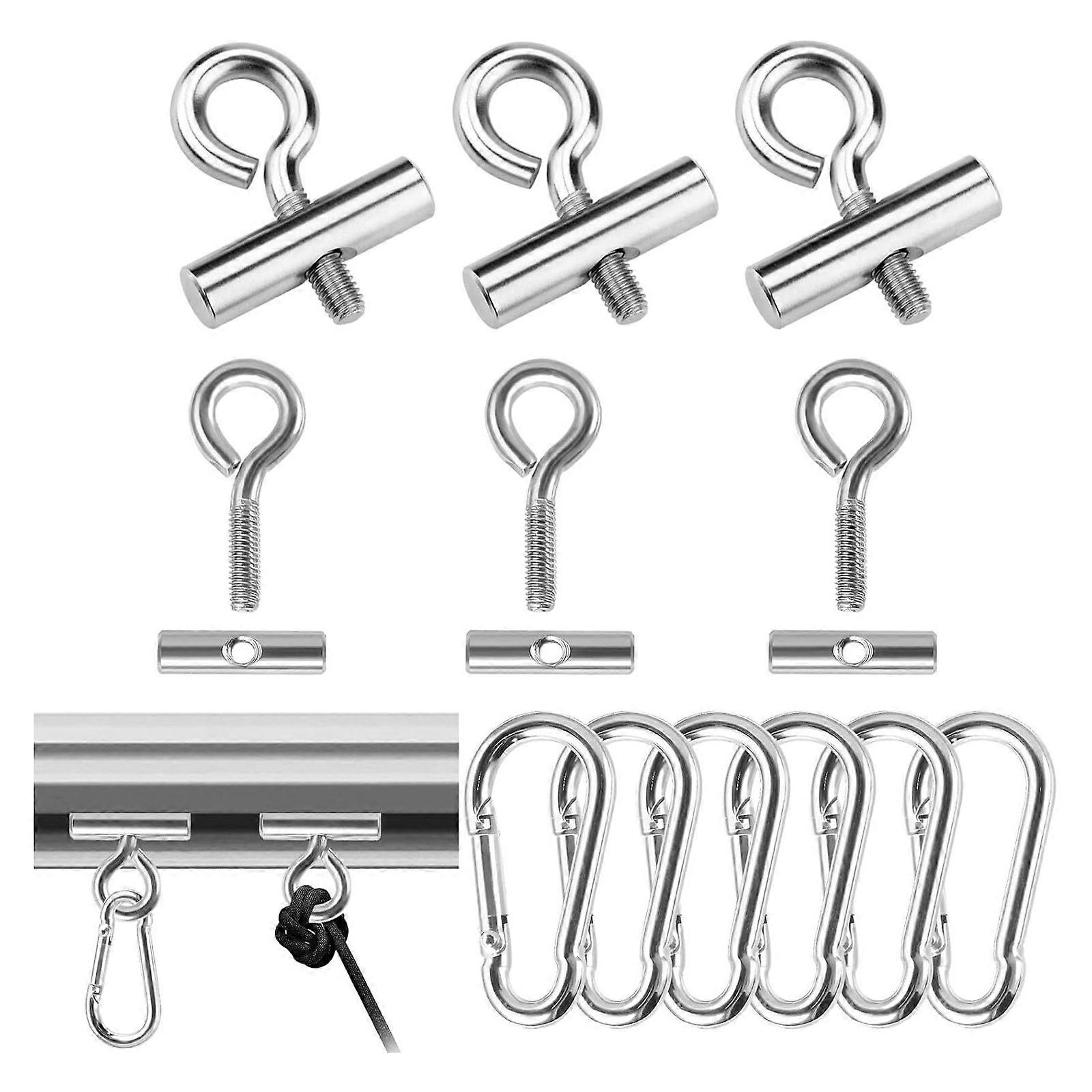 12pack Multipurpose Awnings Rail End Caps Heavy Type Stainless Steel Camping Tent Mounting Hardware Multicolor