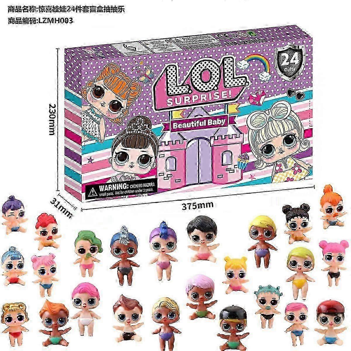 24pcs blind box Christmas advent calendar gift box Minecraft building block toys countdown small ornaments