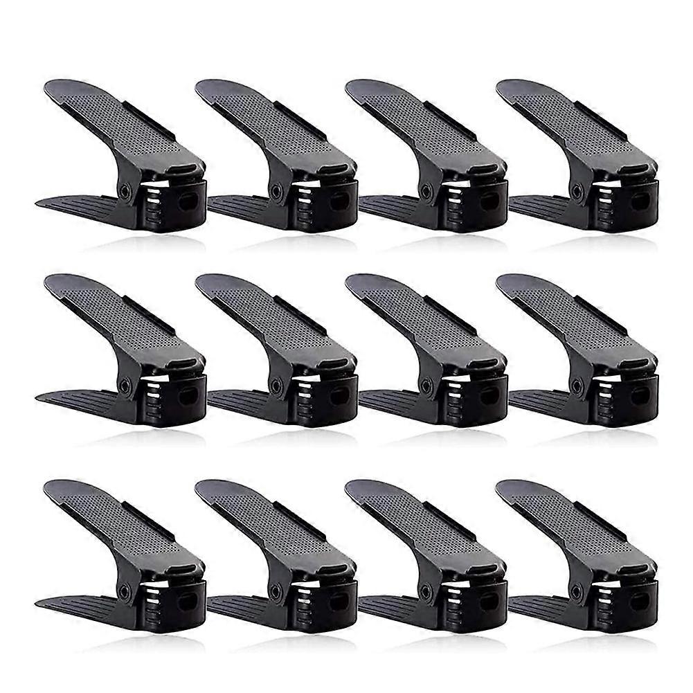 12-Pack Adjustable Shoe Rack for Space-Saving Organization