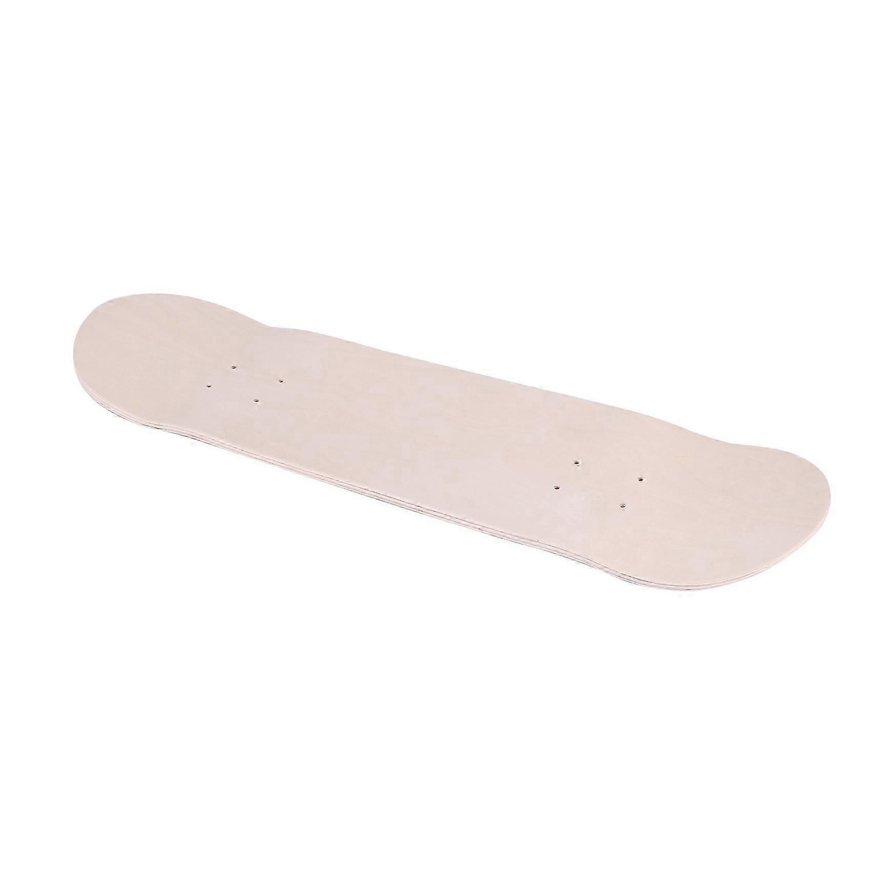 8Inch 8-Layer Maple Blank Double Concave Skateboards Natural Deck