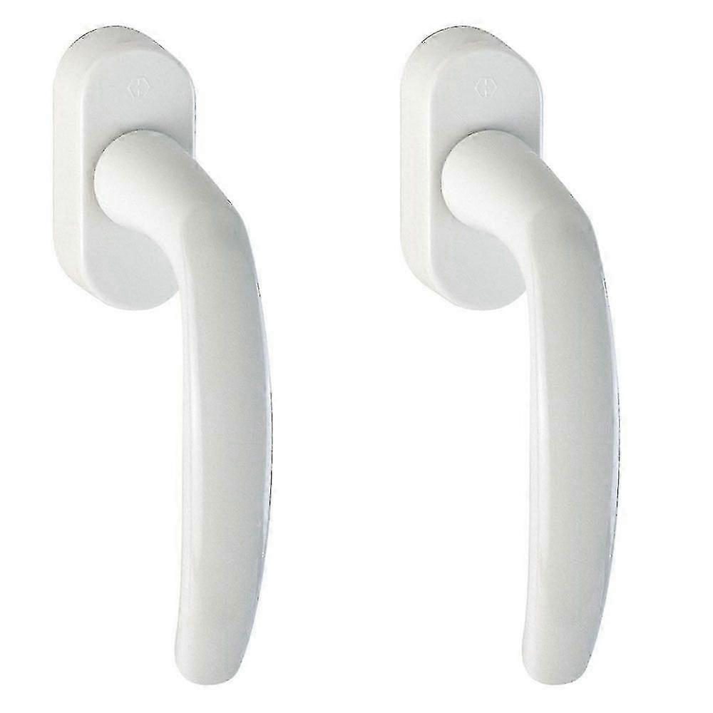 Window Handle, Window Handle, 2 Pieces Window Handle, Hole Spacing 43mm Casement Window Lock Plastic Steel Window White Door Handle