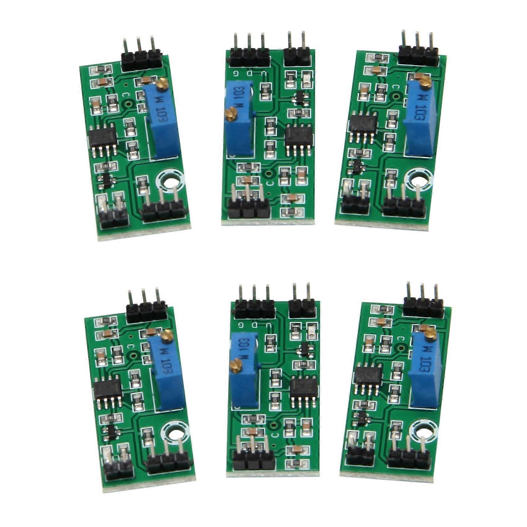 6Pcs LM393 3.5-24V Voltage Comparator Module with LED Indicator High Level Output Analog Comparator Control