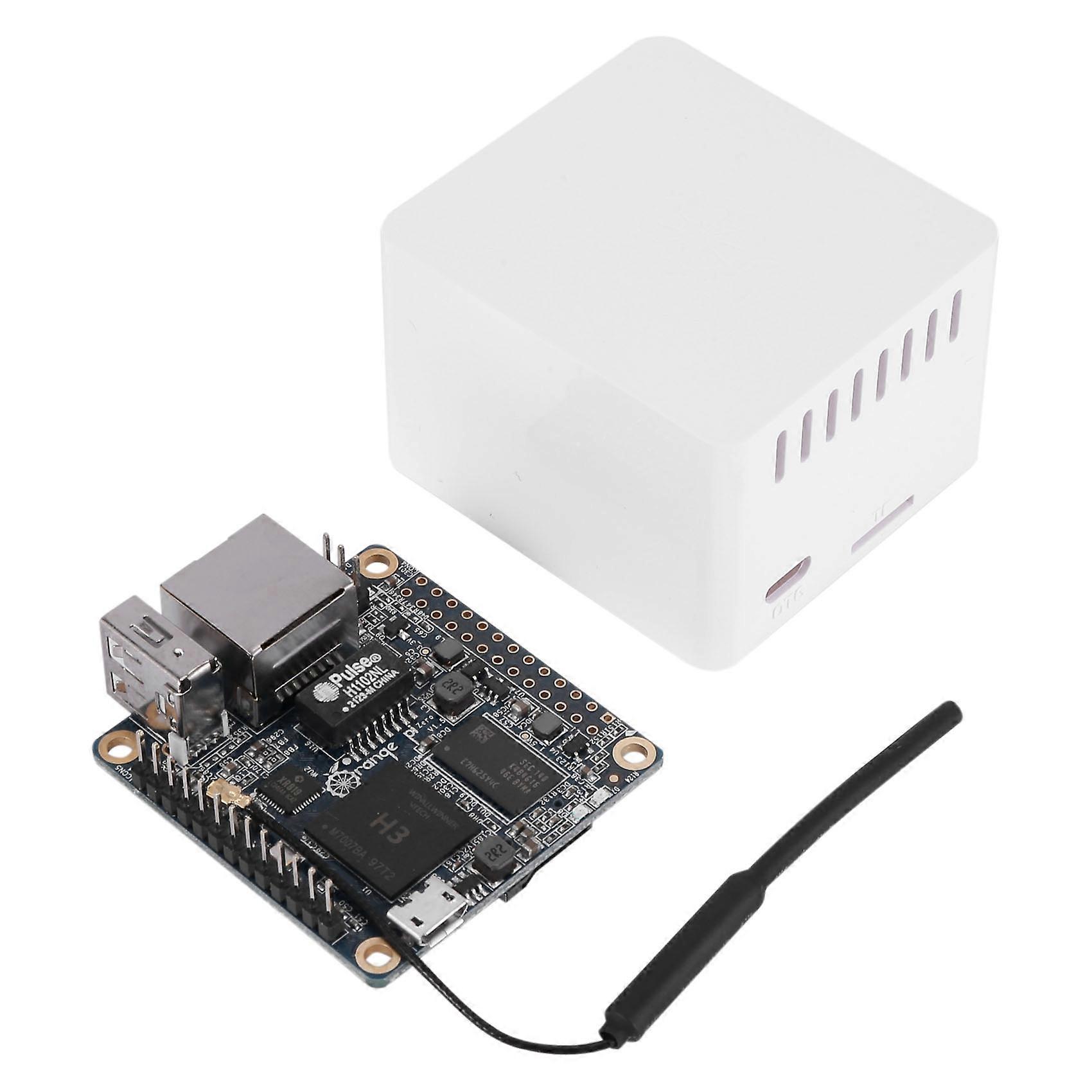 for oransje Pi Zero LTS 512MB utviklingskort + beskyttende hvit sak, H3 quad core åpen kildekode mini enkeltkortsett