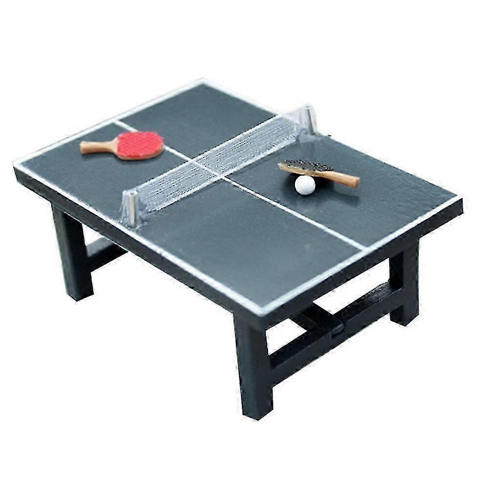 Miniature Table Tennis Table Set - Ideal Plaything and Adornment