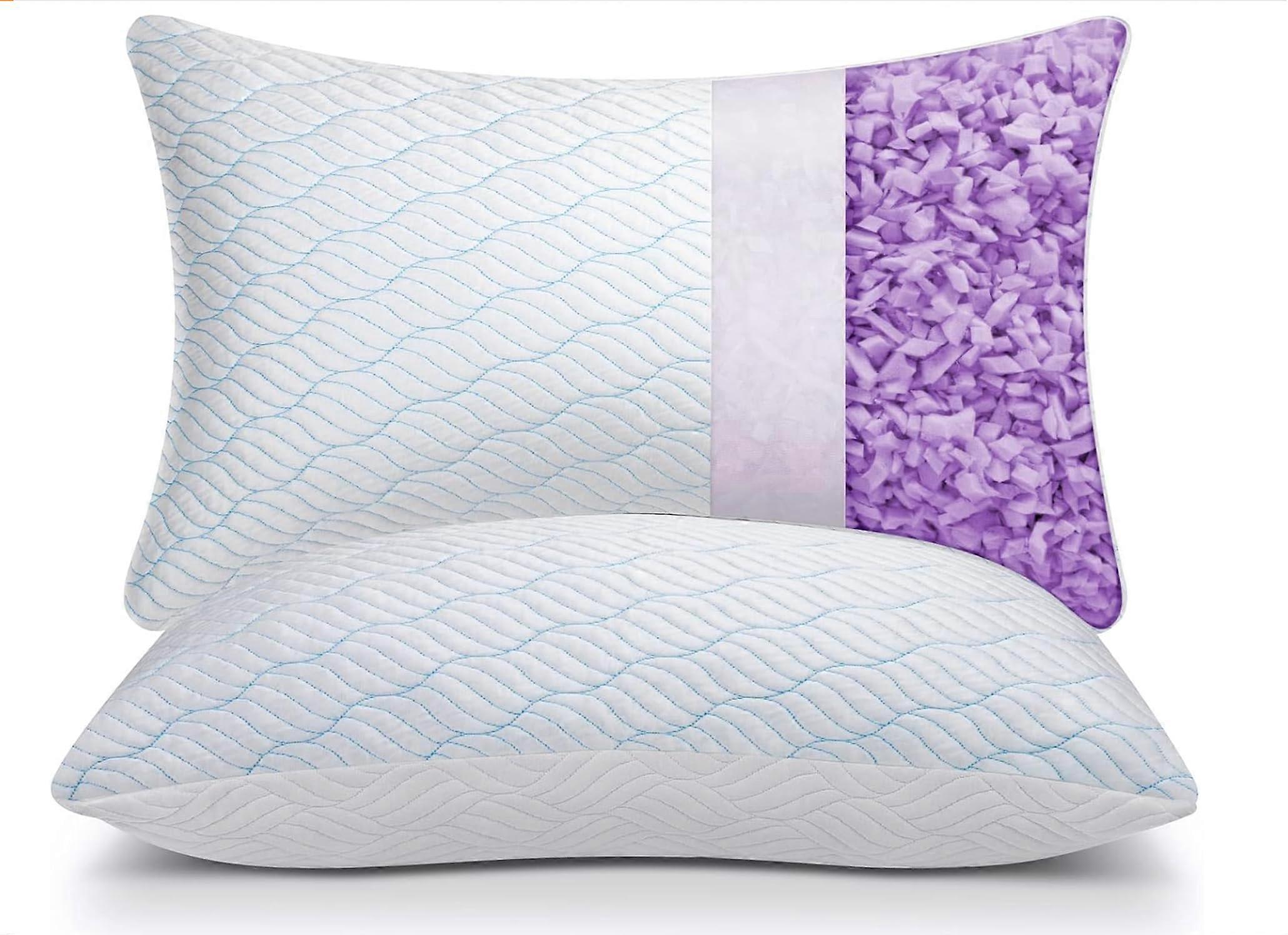 Luxury Memory Foam Bed Pillow Adjustable Loft All Sleep Positions Removable Washable Cover