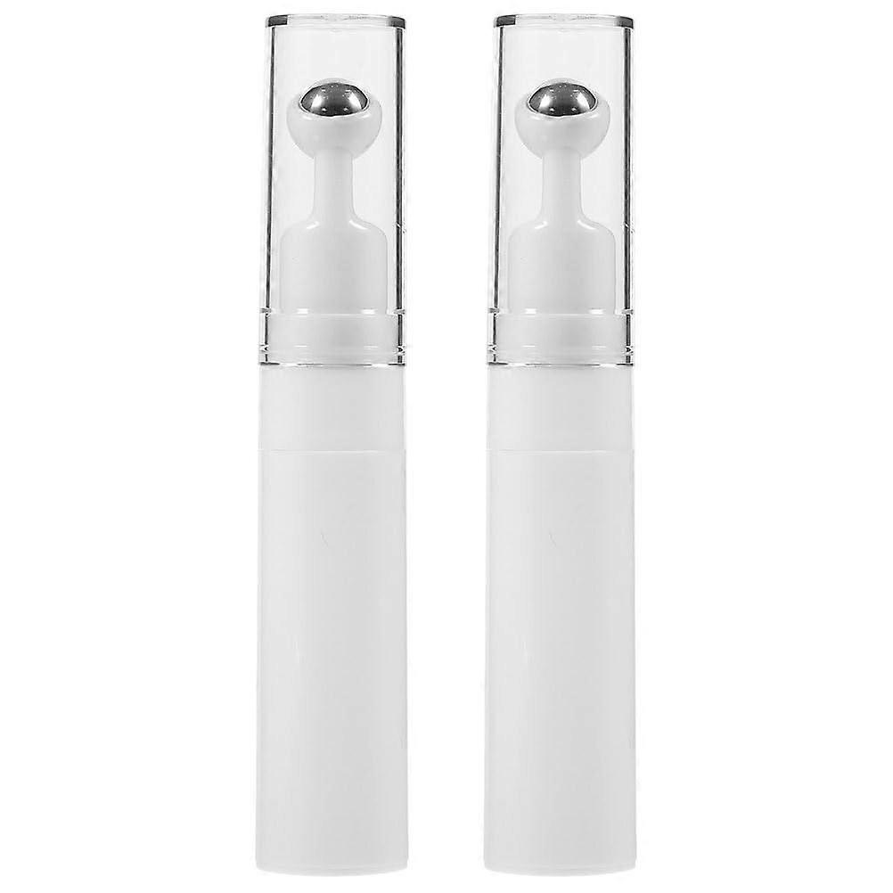 2pcs 15ml Eye Cream Roller Bottle Refillable Skincare Applicator Travel Size Acrylic Container
