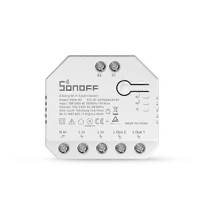 Micromodule - SONOFF - DUALR3 - Double relay - Remote control - Compatible with Alexa and Google Home