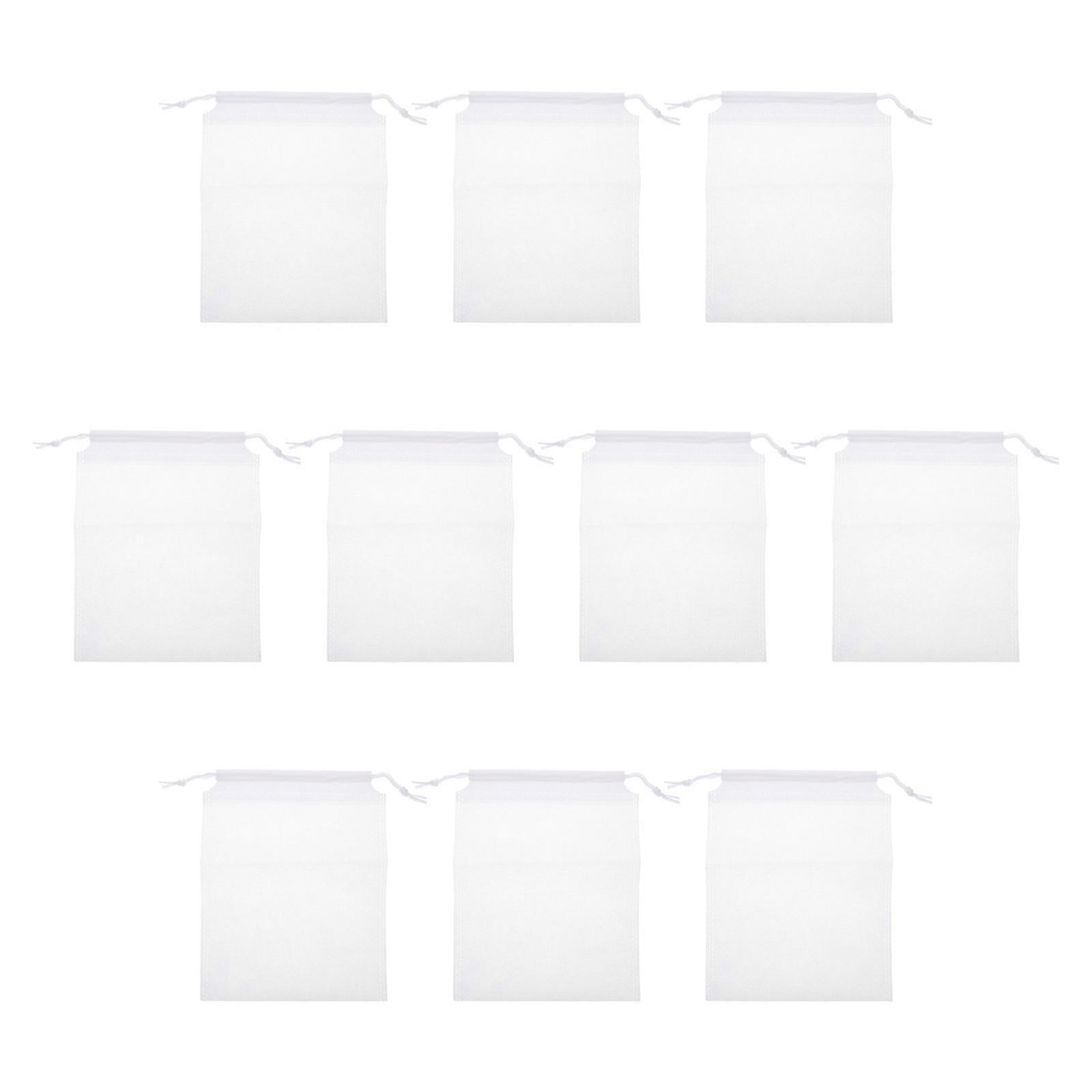 10pcs Fishing Net Bag Bait Storage Drawstring Mesh Sack Nonwoven Bag
