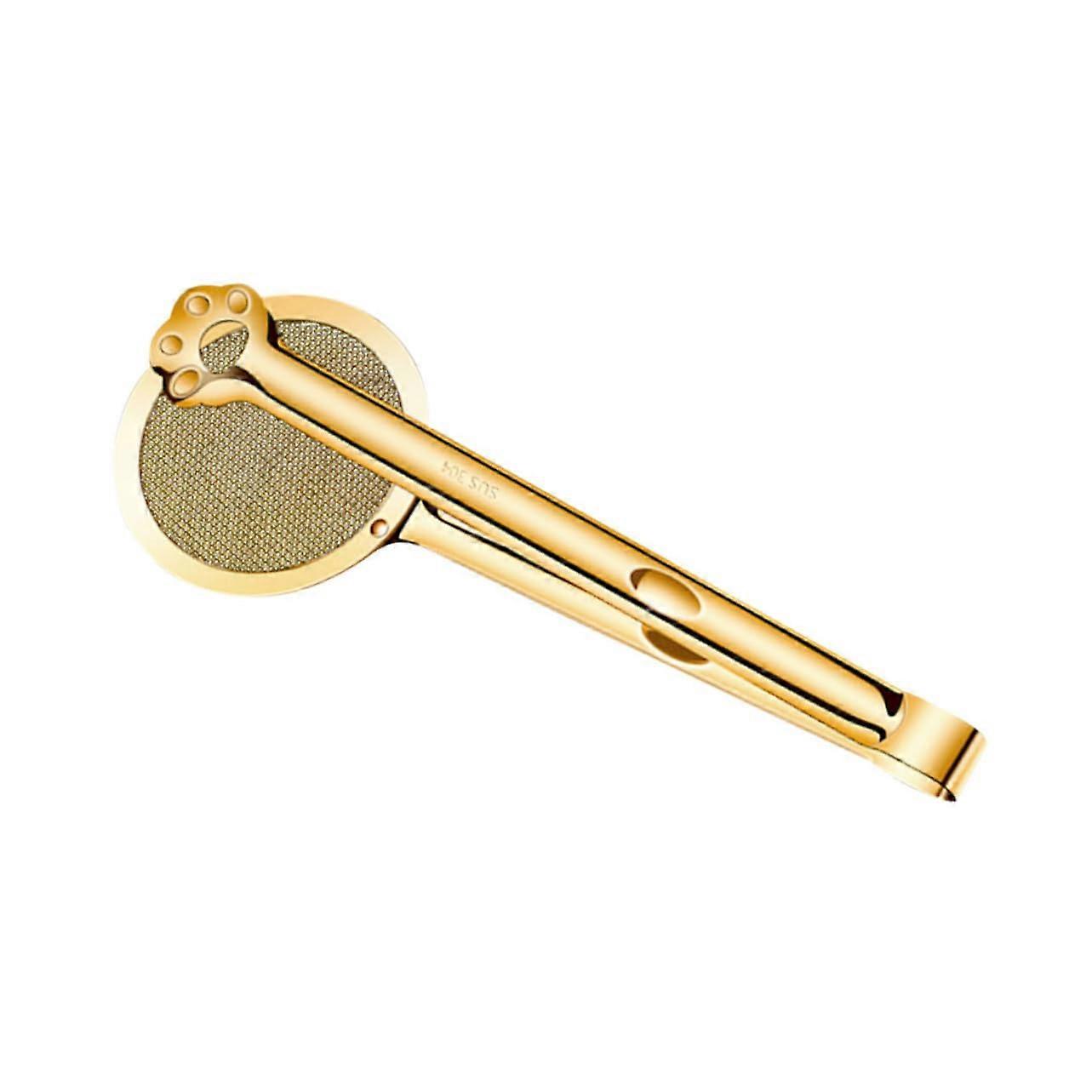 Stainless Steel Oil Strainer Spoon with Fine Mesh, HeatResistant Long Handle for Frying and Grilling