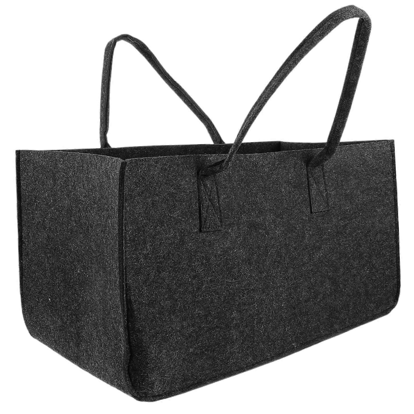 Firewood Carrier Felt Tote Bag Wear Resistant Foldable Indoor Log Holder Multi Functional Storage