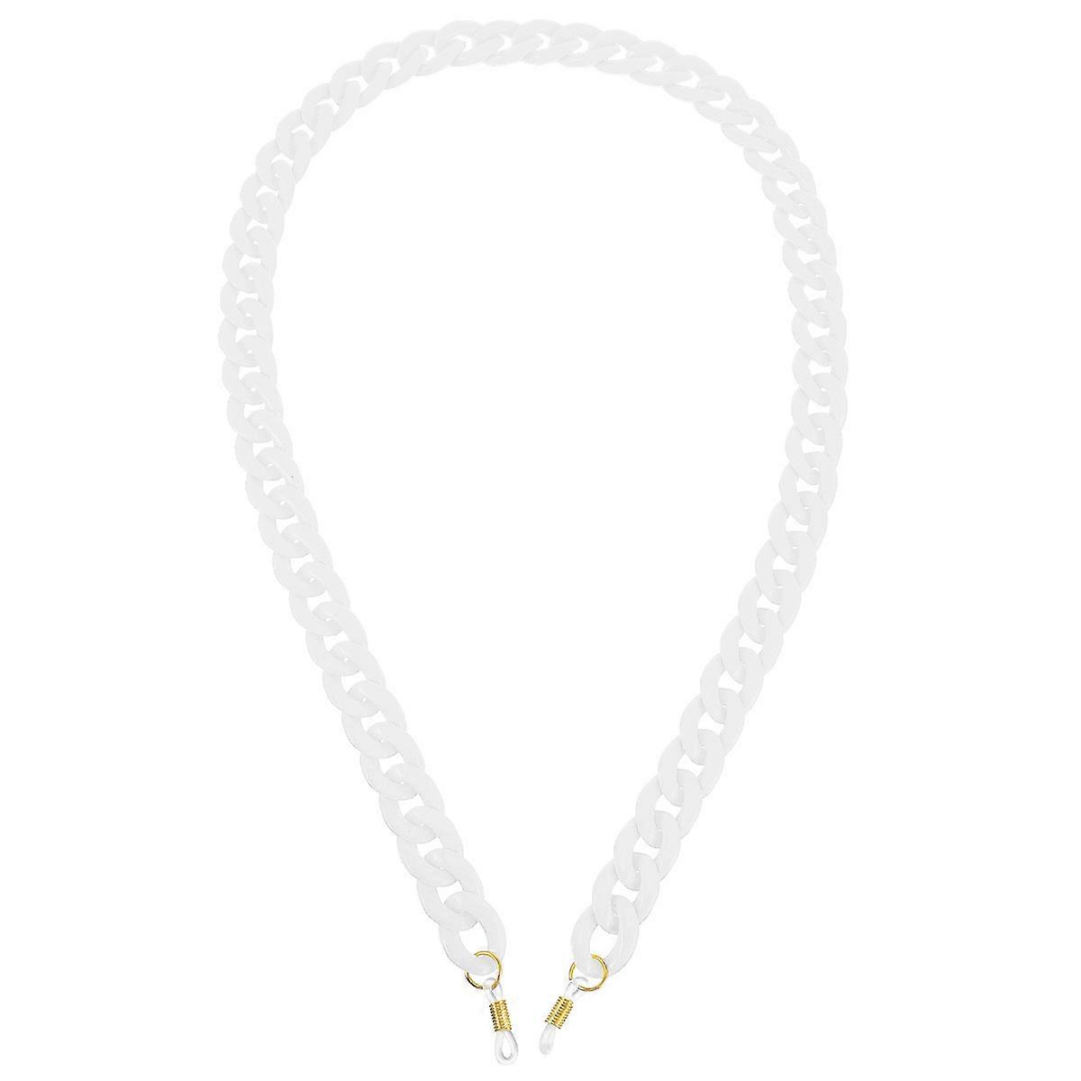 White Eyeglasses Chain Acrylic for Daily Use 3Pcs Mask Hanging Chains