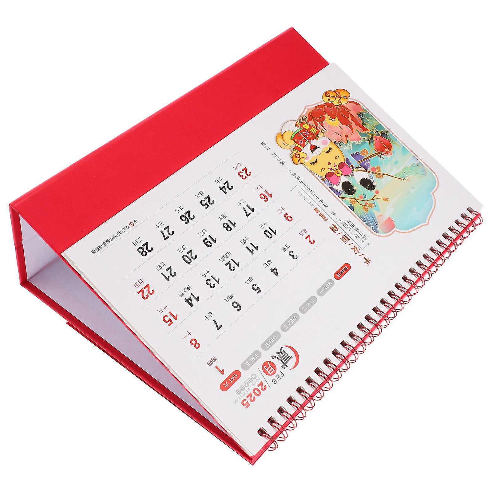 Chinese Desk Calendar Snake Year Calendar for Monthly Scheduling