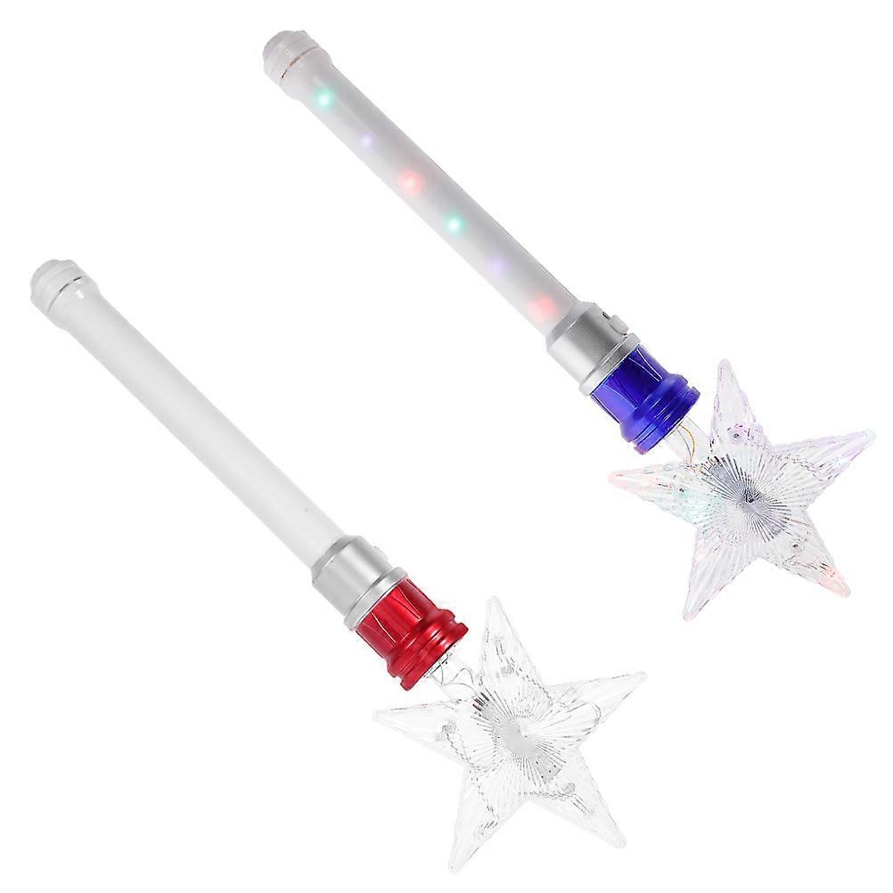 Light Up Star Glitter Rotating 2Pcs for Christmas Celebration