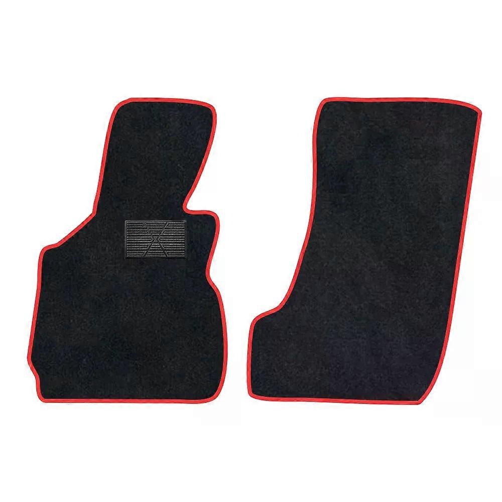 Car Floor Mat For Bmw Z4 20032008 E85/E86  Polyester suede Anti Slip black Backing red Binding Trim Edge