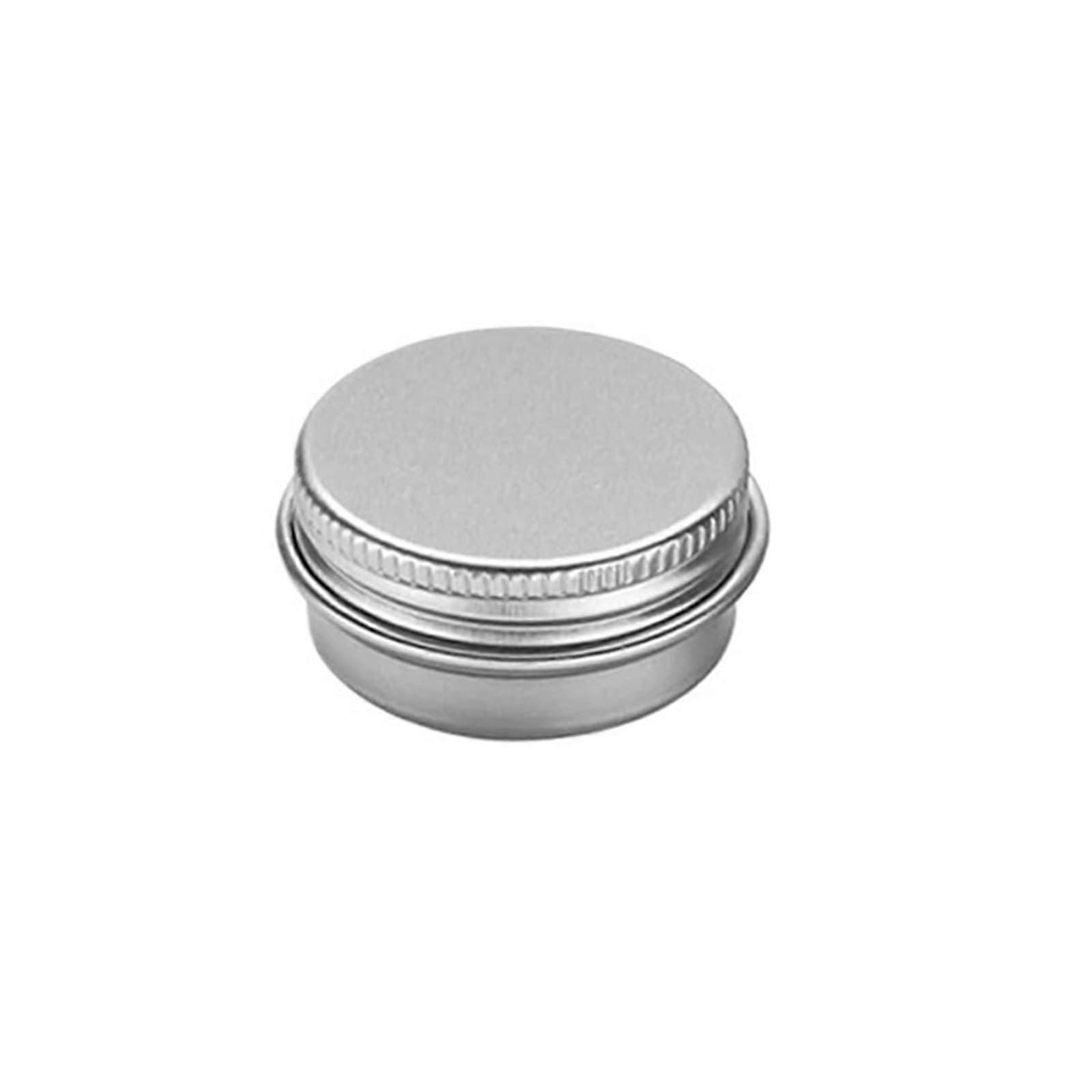 Metal Tin Containers 50pcs Black Aluminum Screw  Jars LeakProof for Cosmetic and Lip Balm