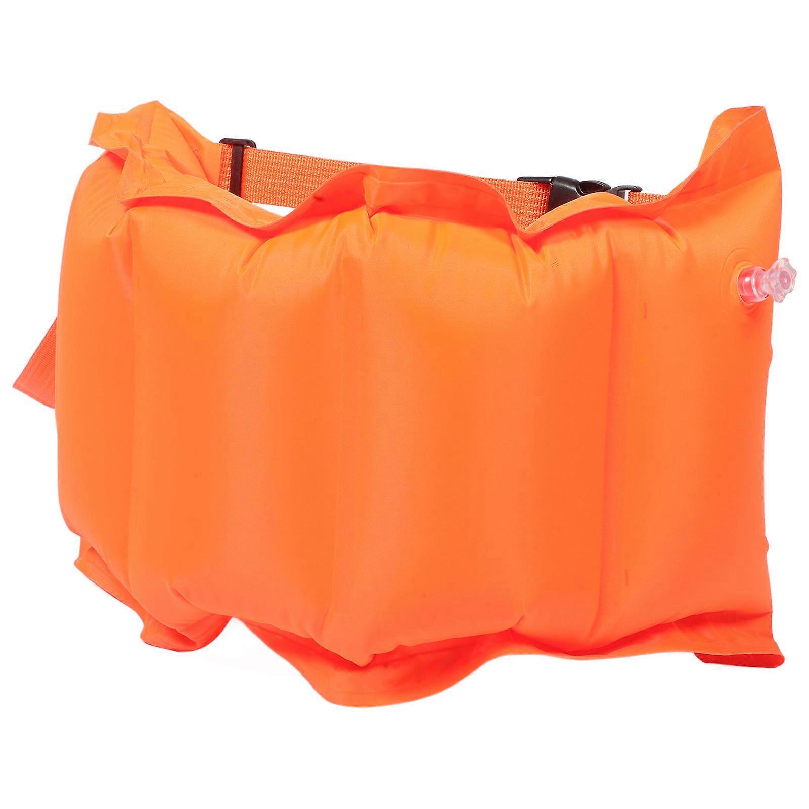 Cinto de flutuação laranja para natação, em lona de PVC, com fivela ajustável, 98 cm (38,5 polegadas).