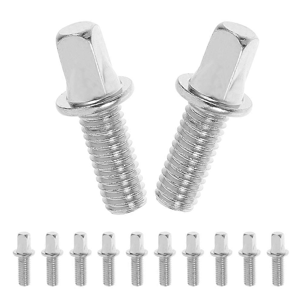 12Pcs Silver Drum Key Bolt Screw Drum Repair Tool for Percussion Use